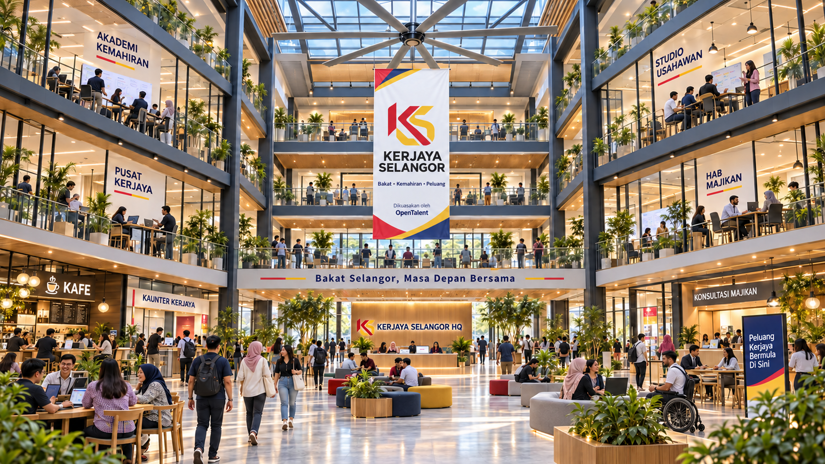 Penjenamaan Kerjaya Selangor di atrium